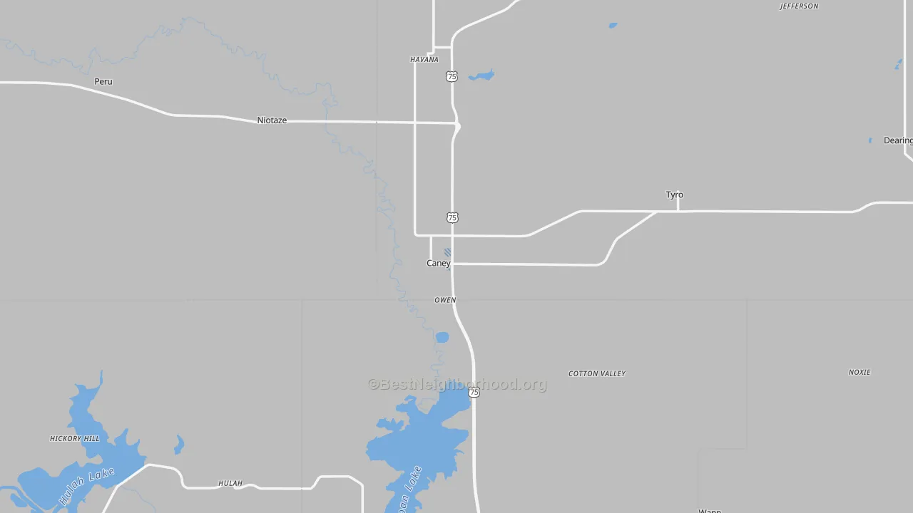 Transit Grade map of Caney, KS