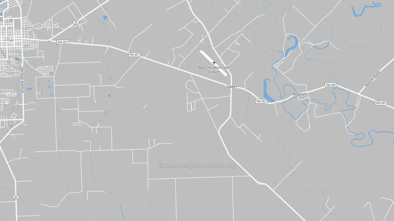 Transit Grade map of Caney, TX