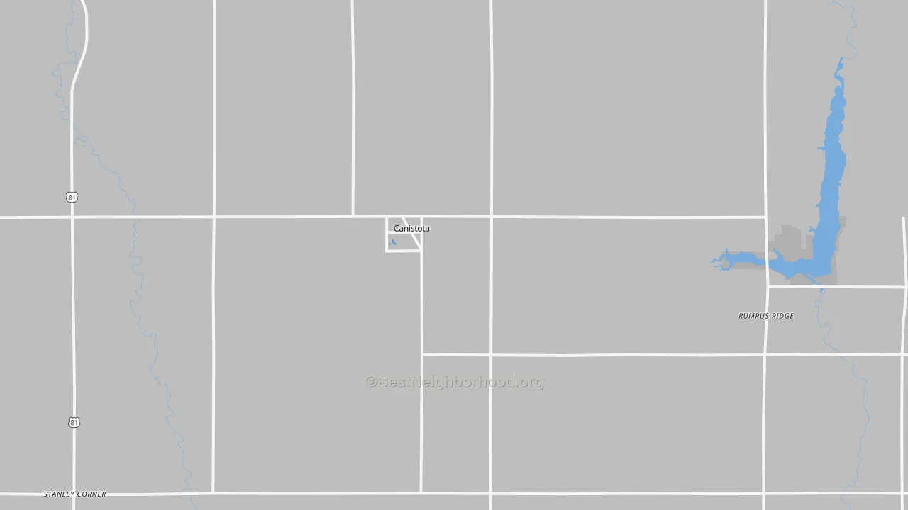 Transit Grade map of Canistota, SD