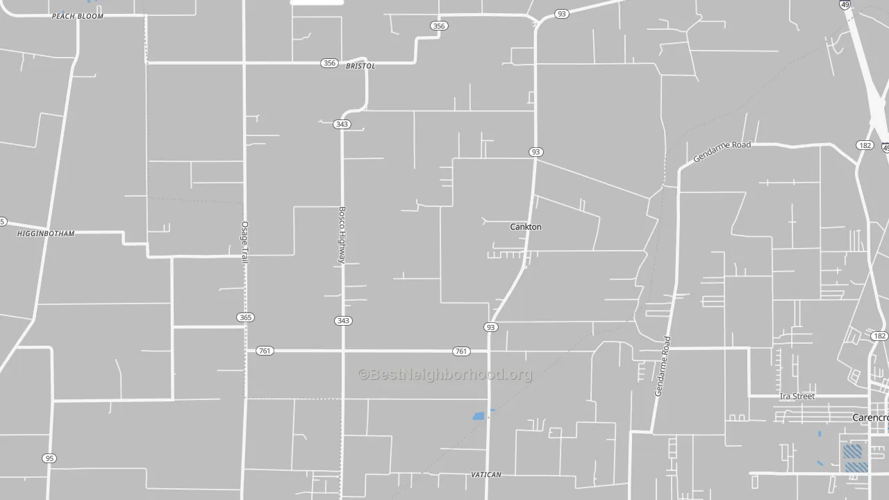 Transit Grade map of Cankton, LA