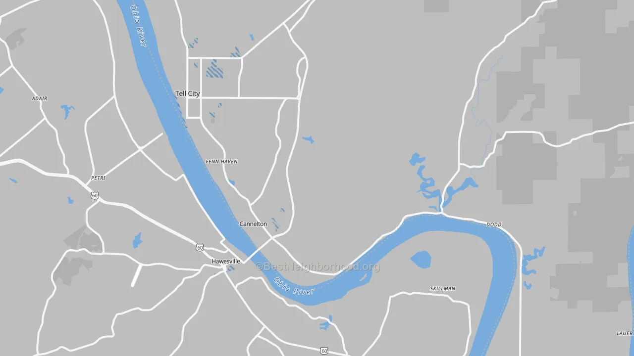 Transit Grade map of Cannelton, IN