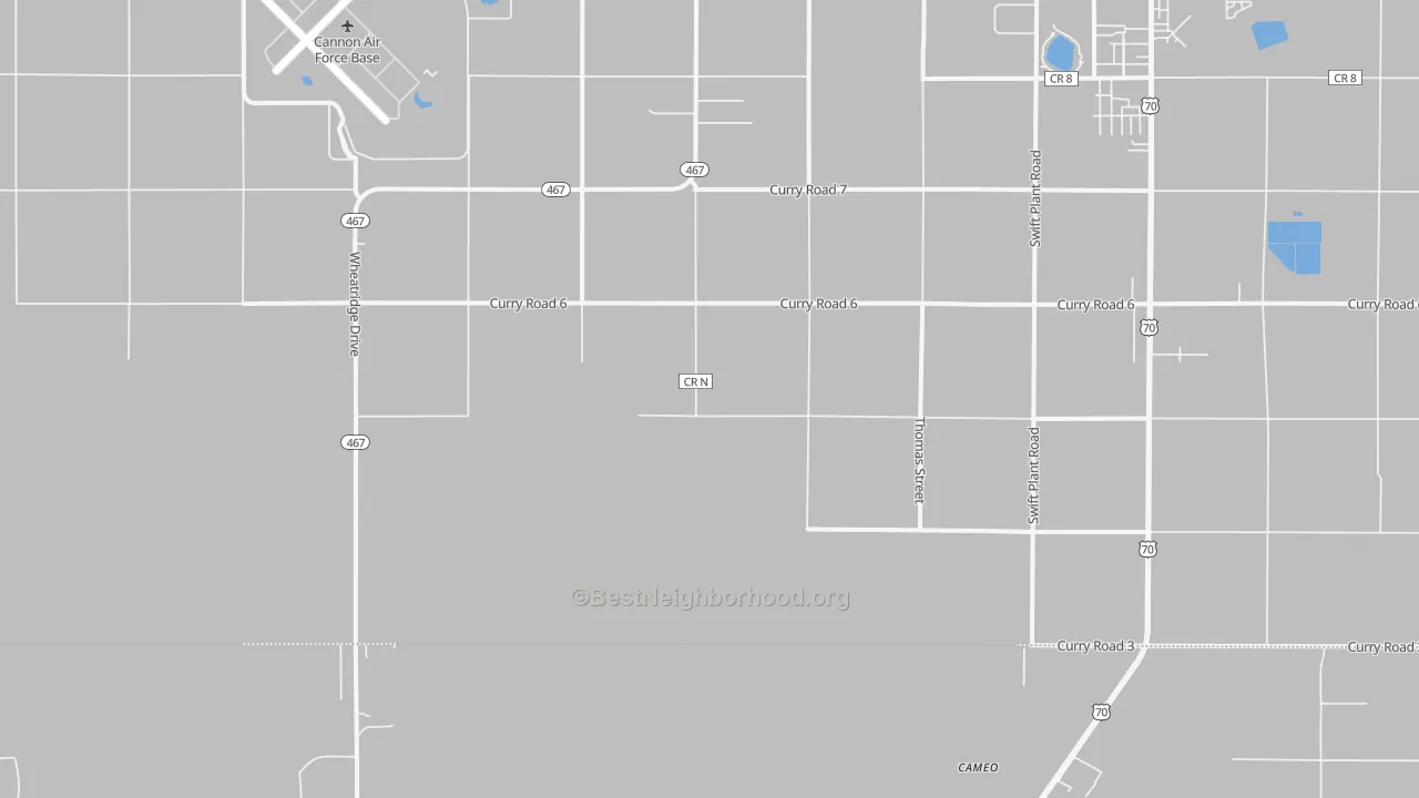 Transit Grade map of Cannon Air Force Base, NM