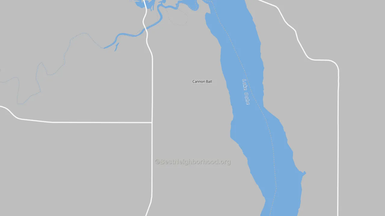 Transit Grade map of Cannon Ball, ND