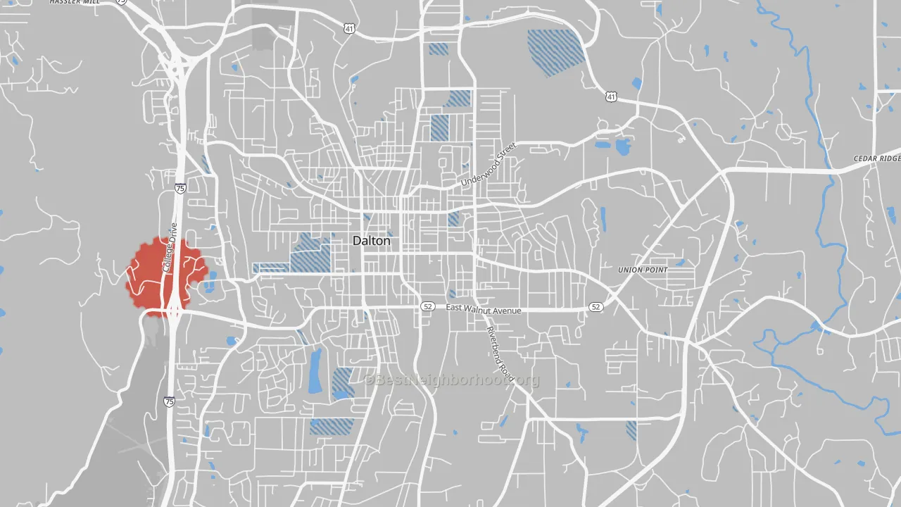 Transit Grade map of Cannon Heights, Dalton, GA