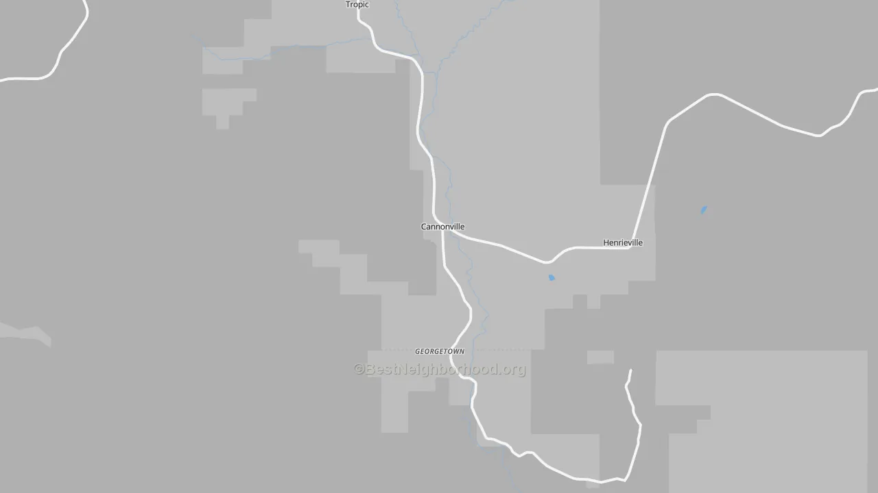 Transit Grade map of Cannonville, UT