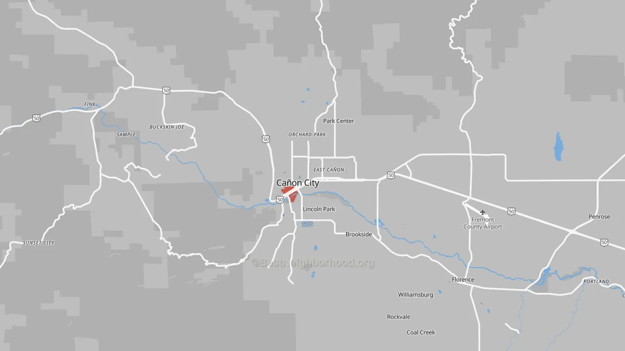Transit Grade map of Canon City, CO