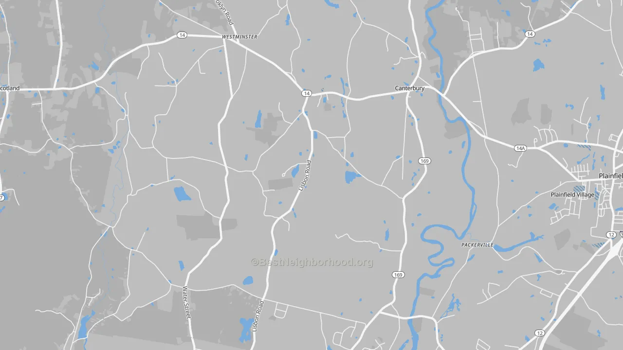 Transit Grade map of Canterbury, CT