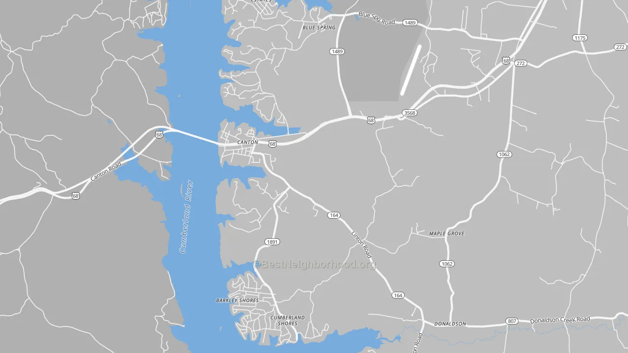 Transit Grade map of Canton, KY