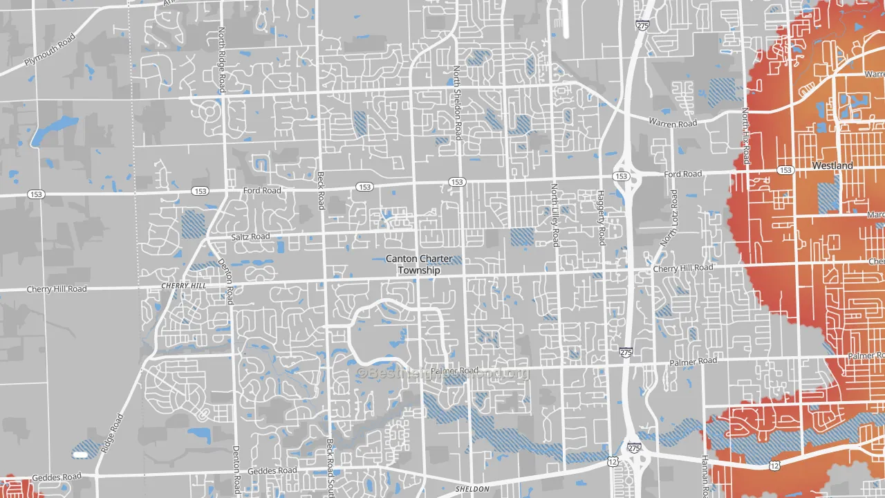 Transit Grade map of Canton, MI