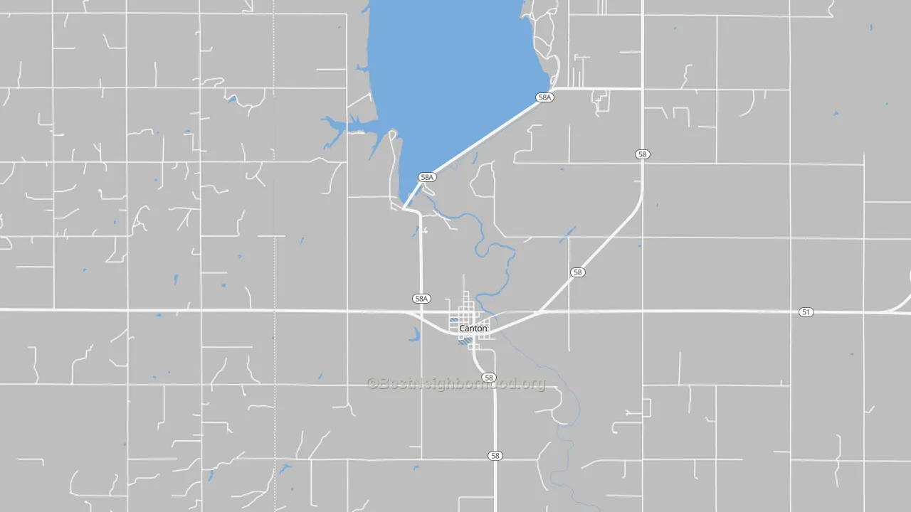 Transit Grade map of Canton, OK