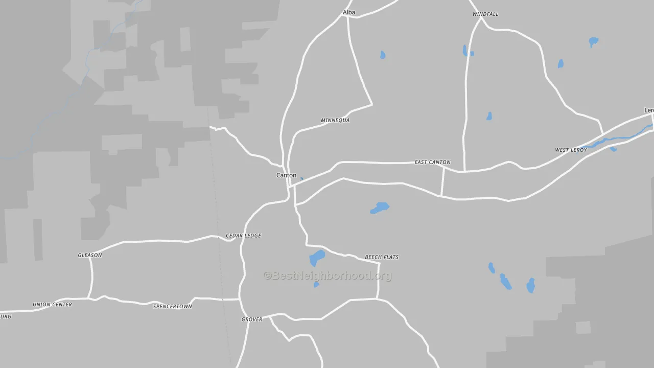 Transit Grade map of Canton, PA