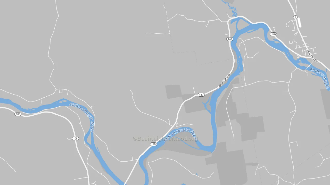 Transit Grade map of Canton Point, ME