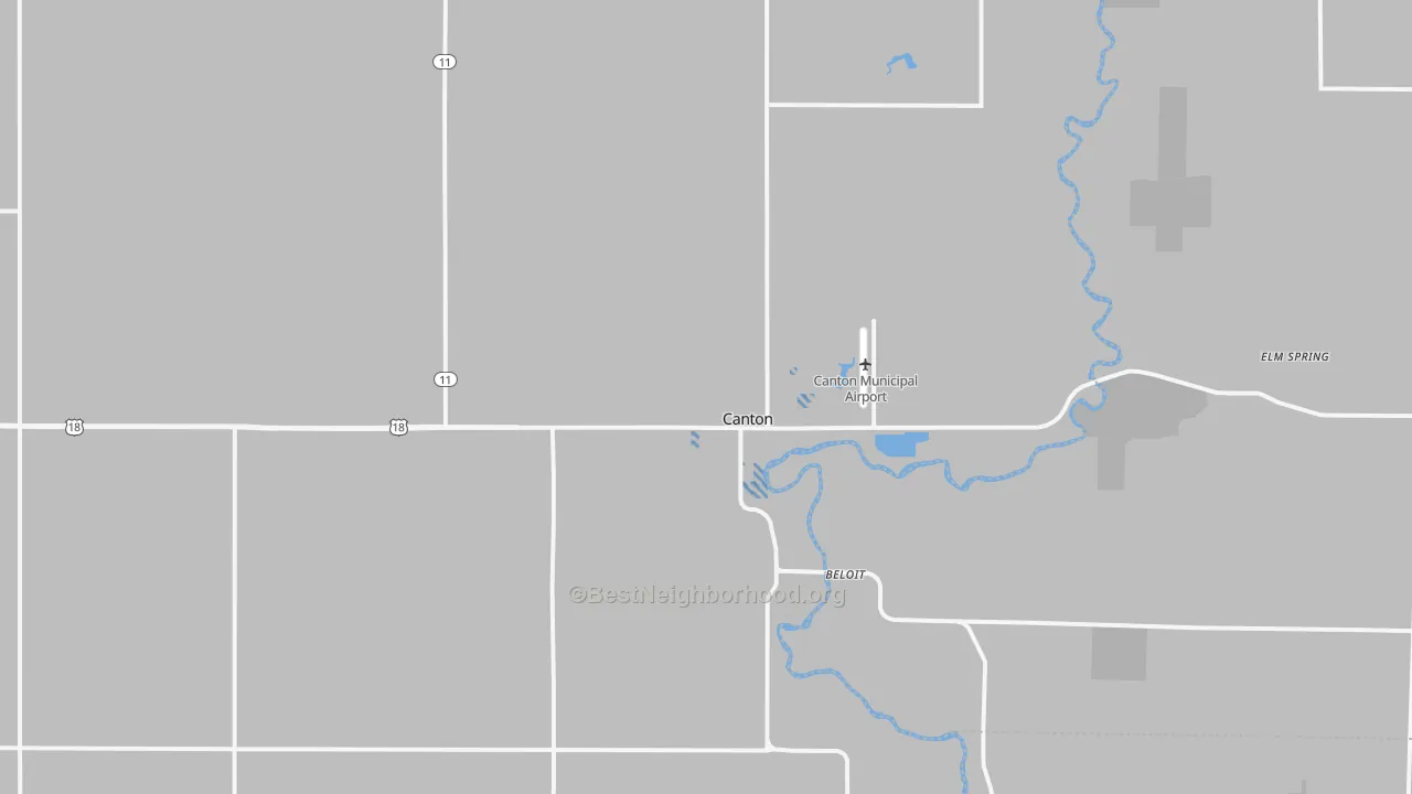 Transit Grade map of Canton, SD