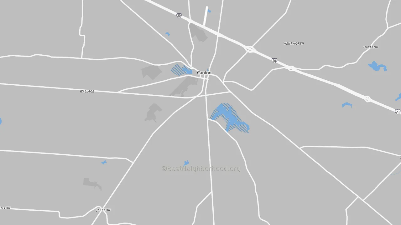 Transit Grade map of Canton, TX