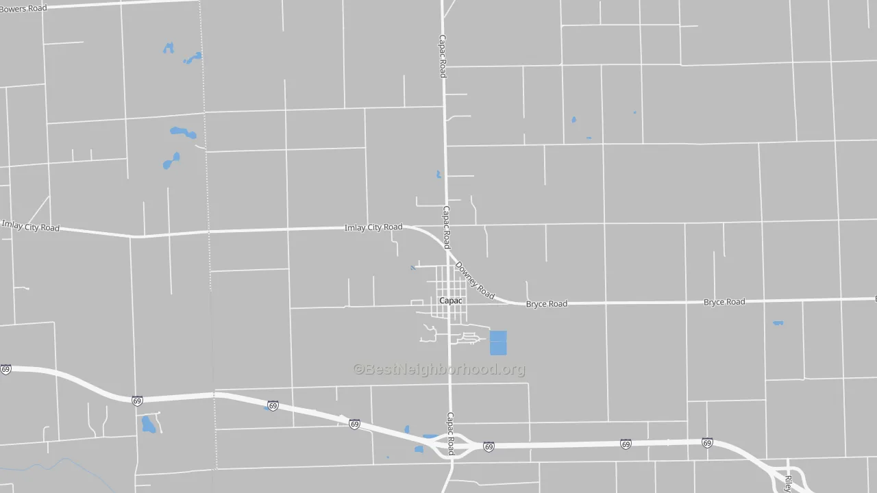 Transit Grade map of Capac, MI