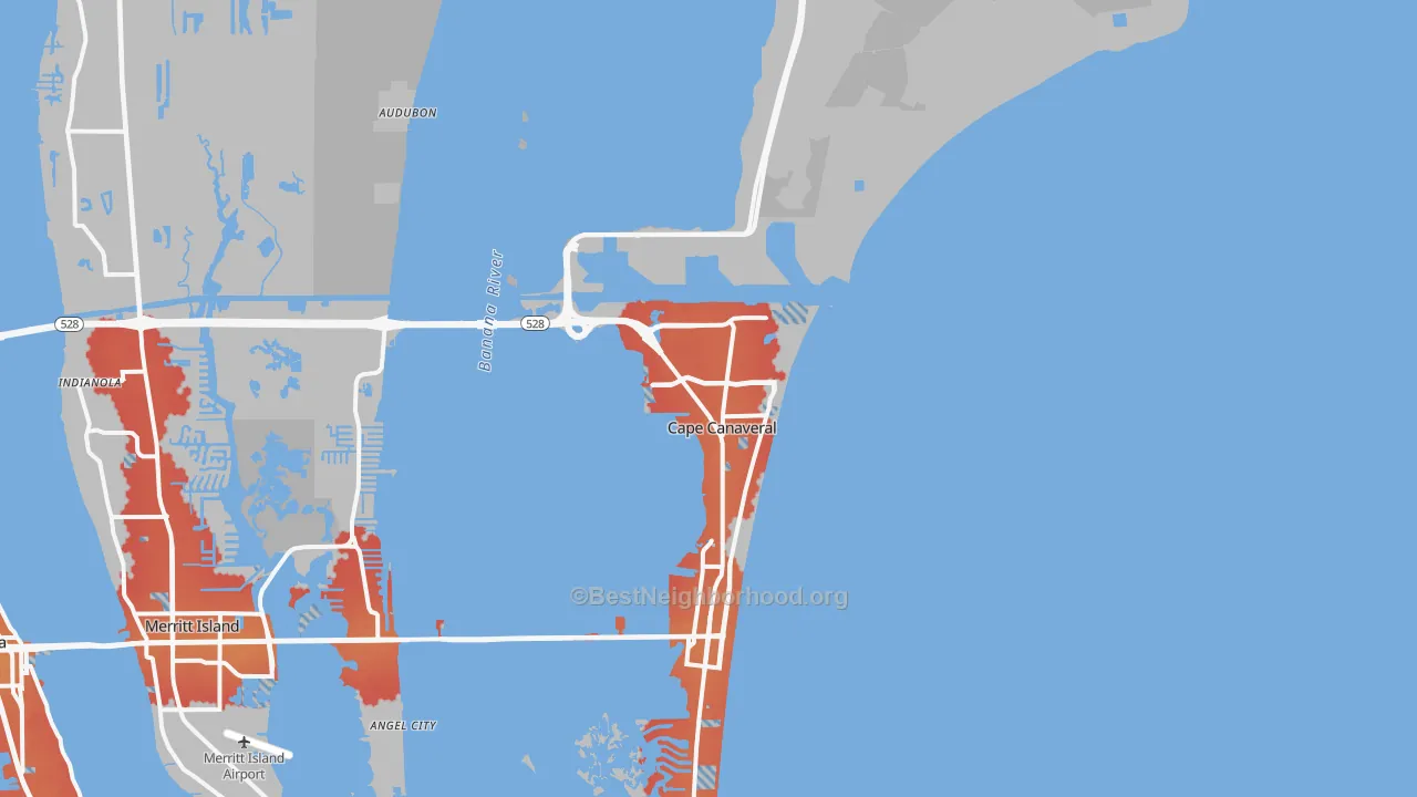 Transit Grade map of Cape Canaveral, FL