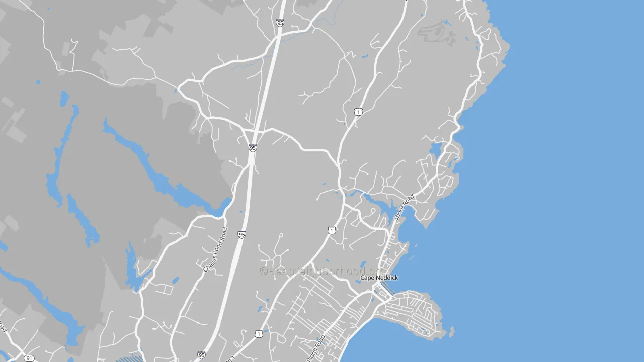 Transit Grade map of Cape Neddick, ME