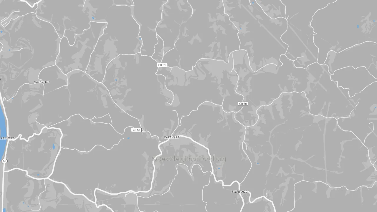 Transit Grade map of Capehart, WV