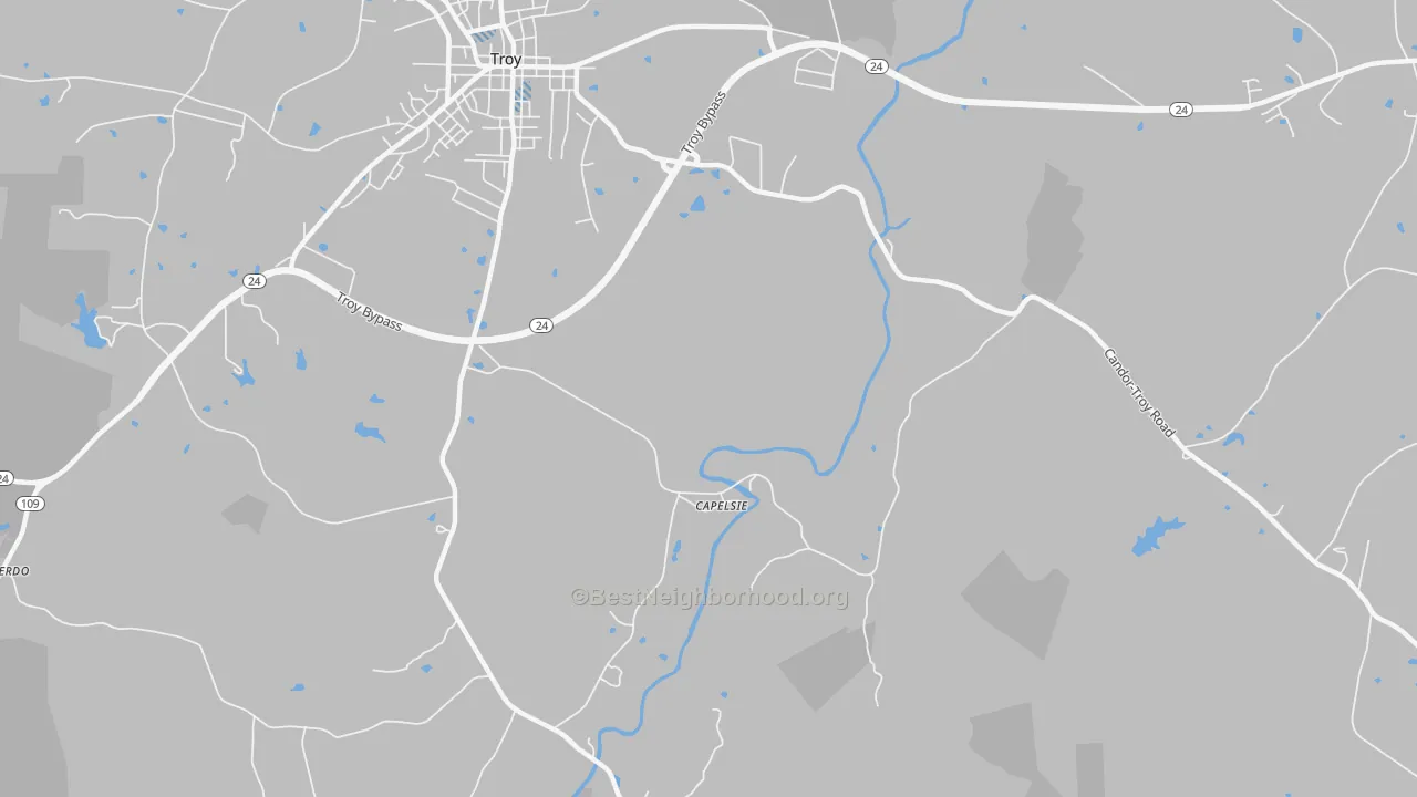 Transit Grade map of Capelsie, NC