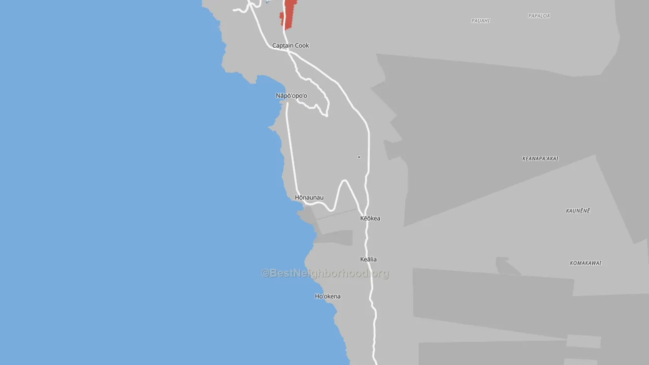 Transit Grade map of Captain Cook, HI