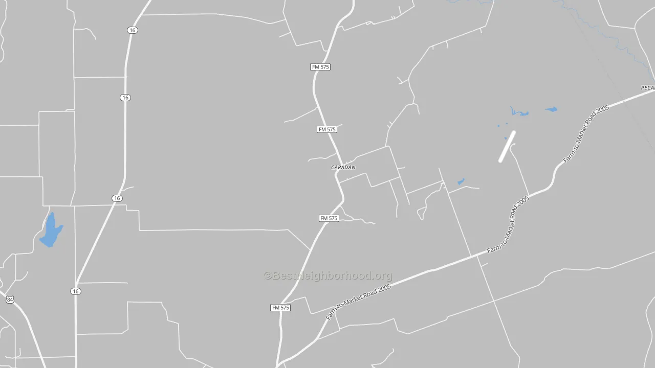 Transit Grade map of Caradan, TX