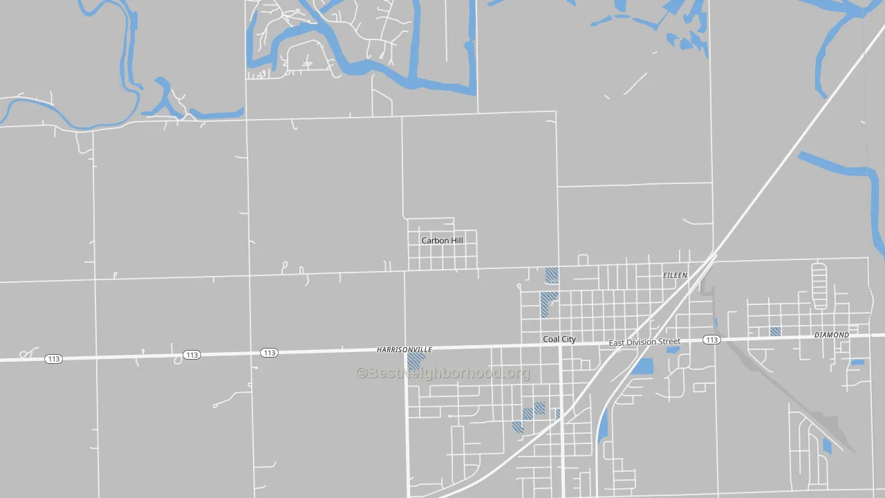 Transit Grade map of Carbon Hill, IL