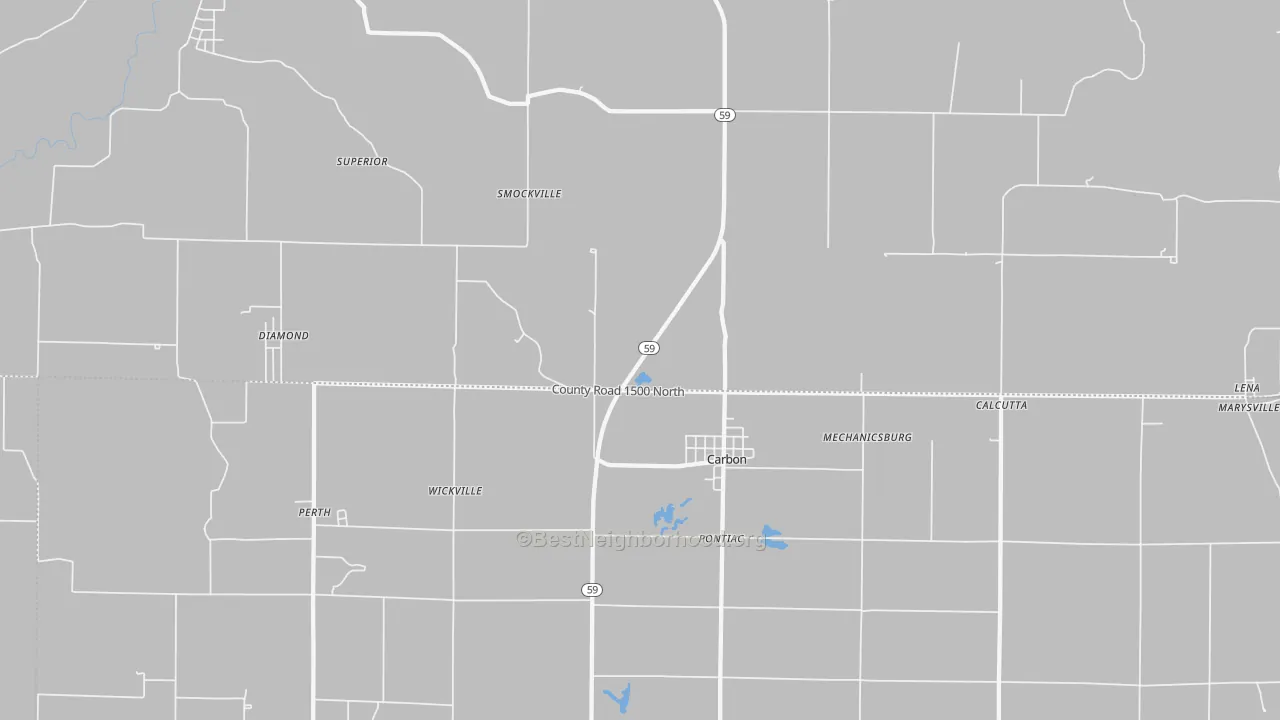 Transit Grade map of Carbon, IN