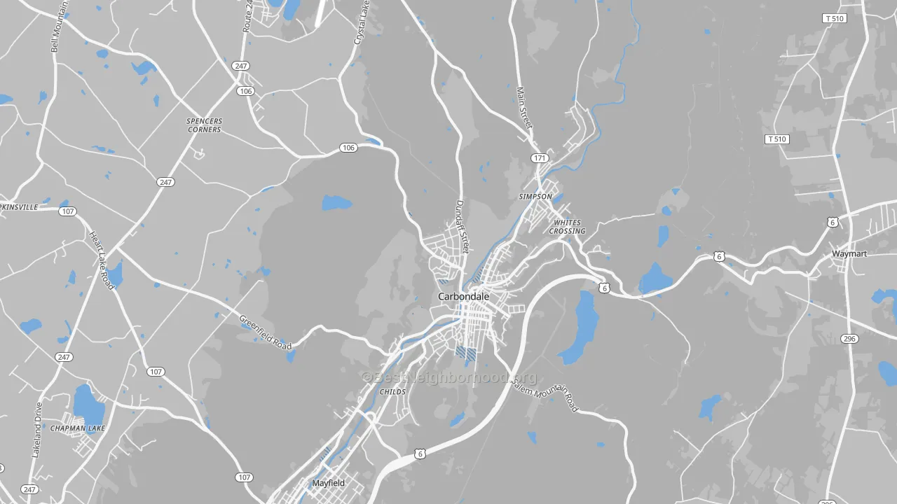 Transit Grade map of Carbondale, PA