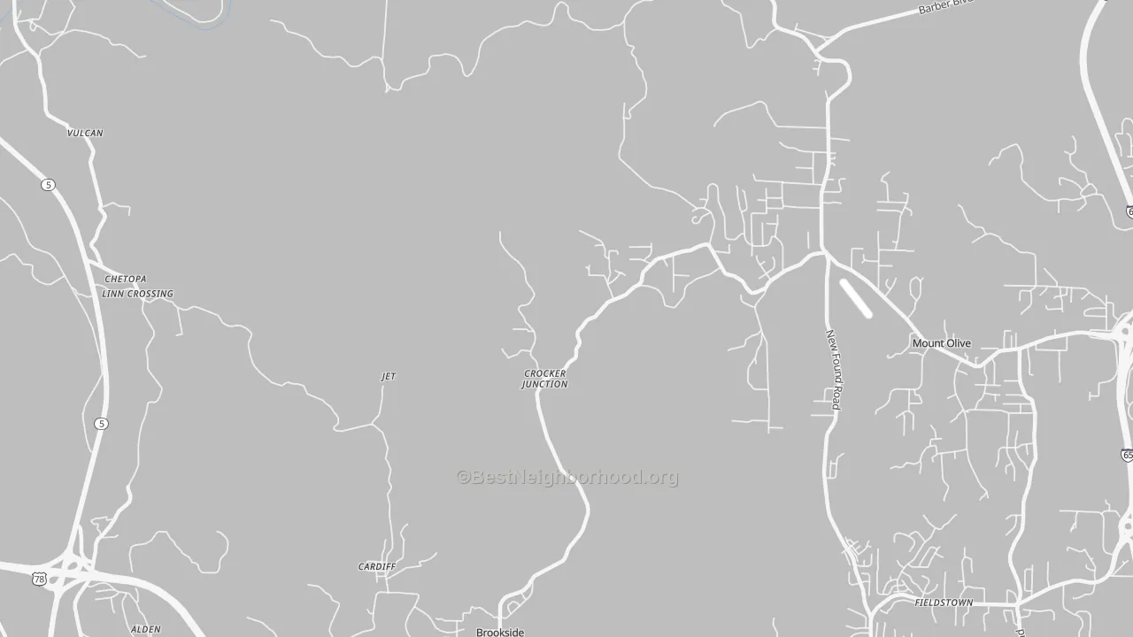 Transit Grade map of Cardiff, AL