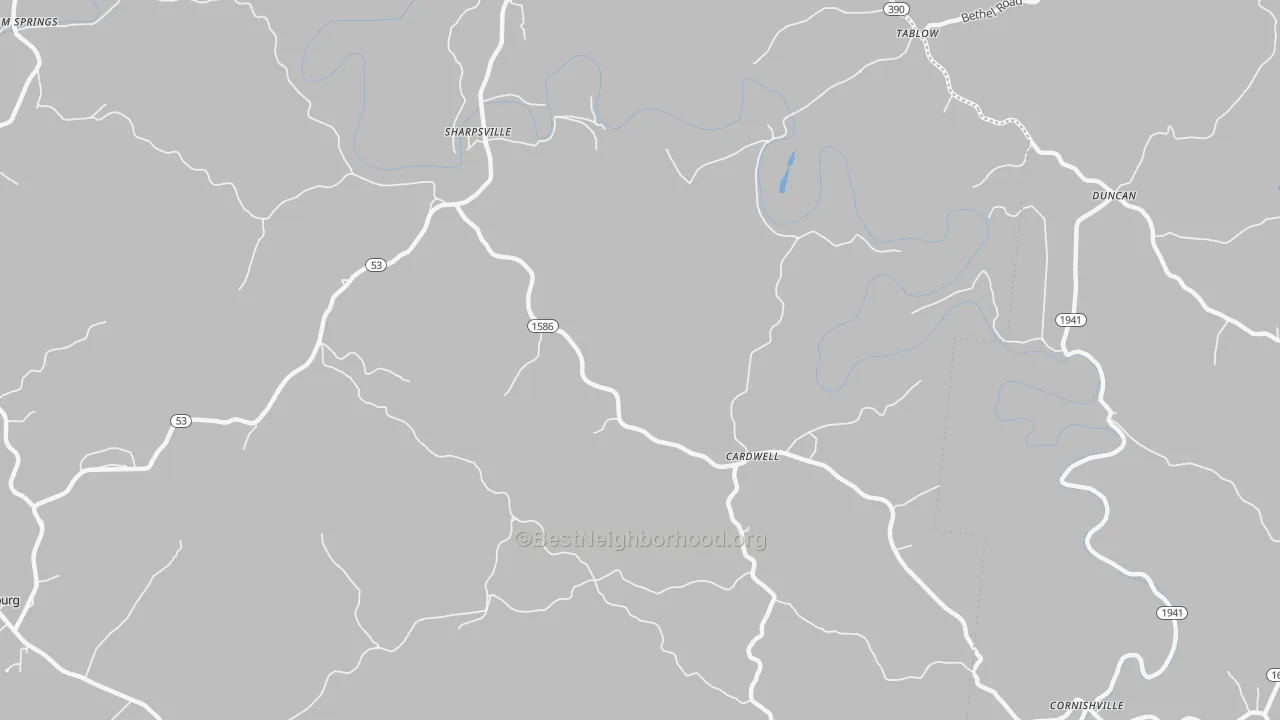 Transit Grade map of Cardwell, KY