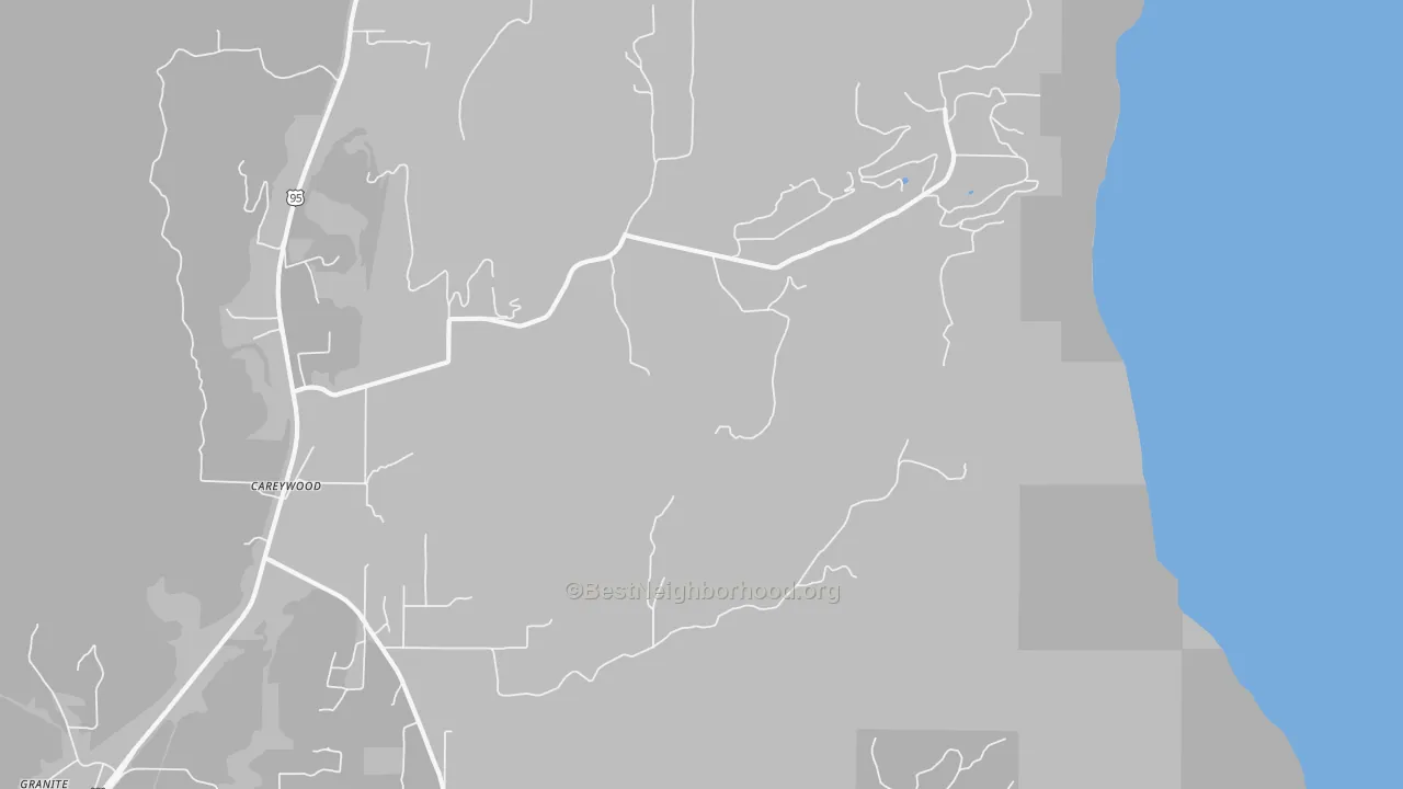 Transit Grade map of Careywood, ID