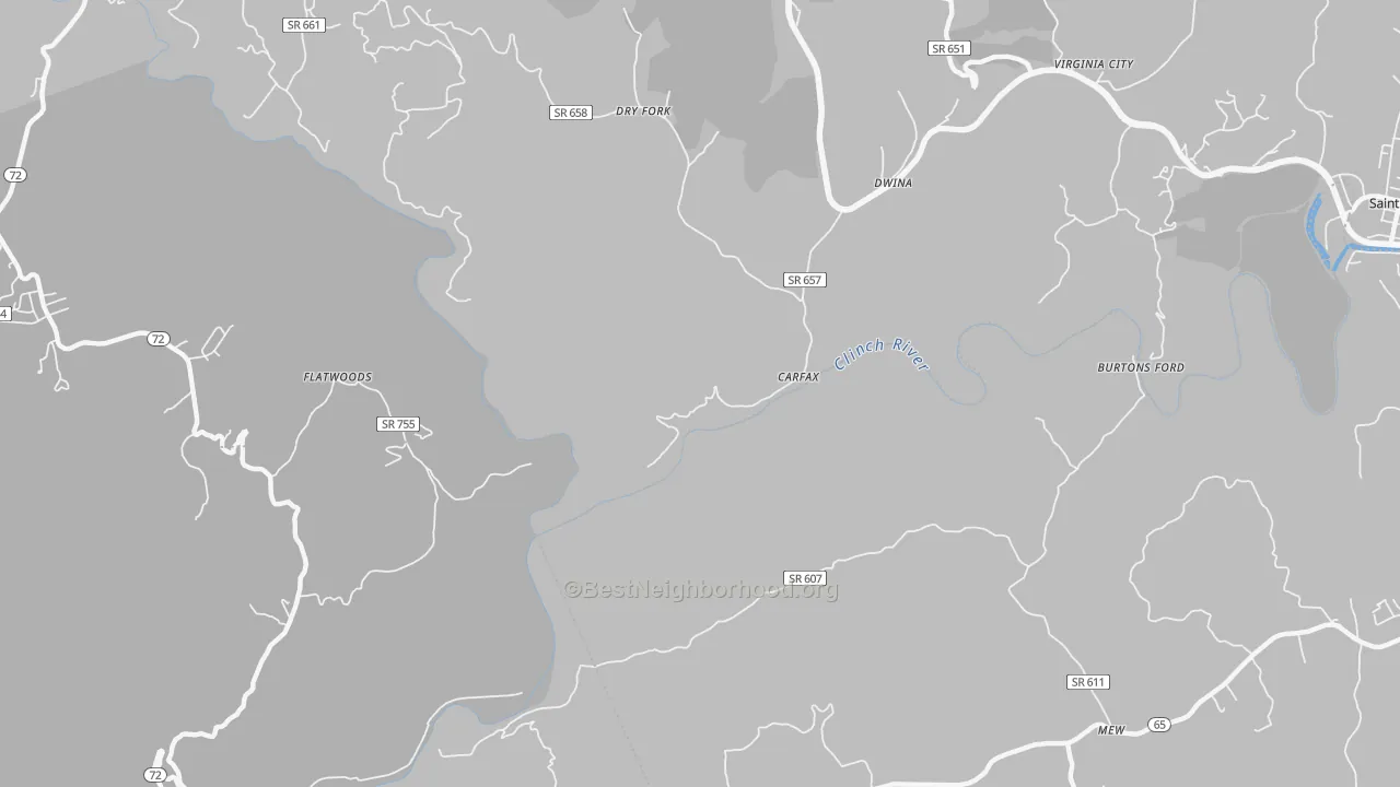 Transit Grade map of Carfax, VA