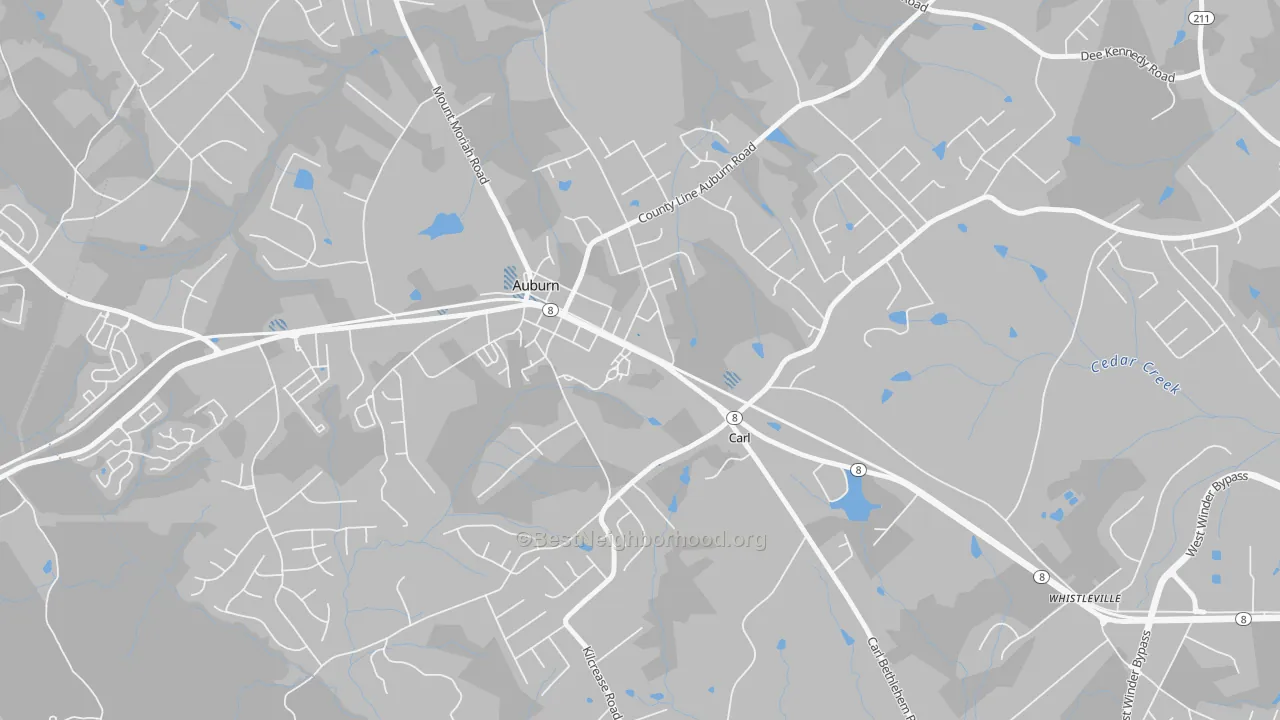 Transit Grade map of Carl, GA