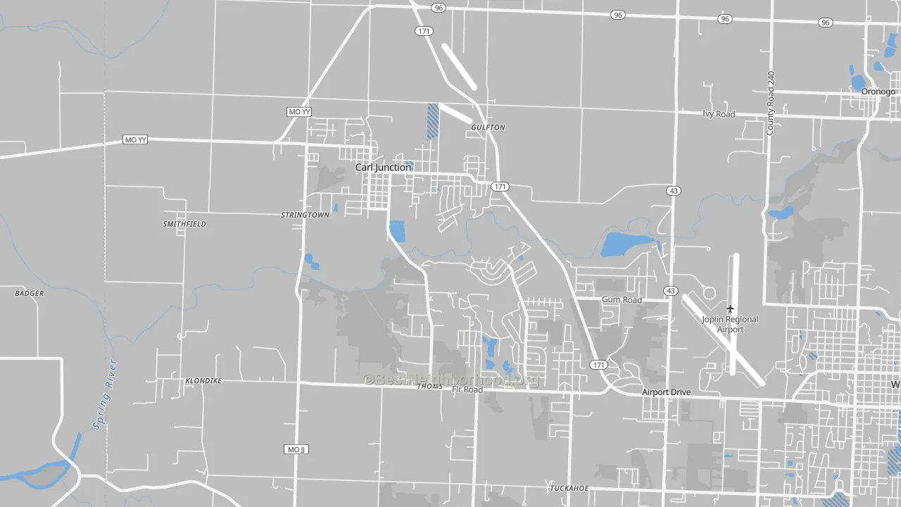 Transit Grade map of Carl Junction, MO