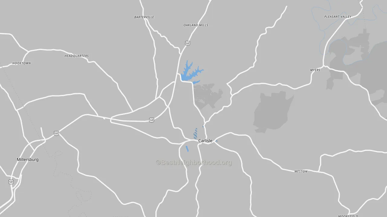 Transit Grade map of Carlisle, KY