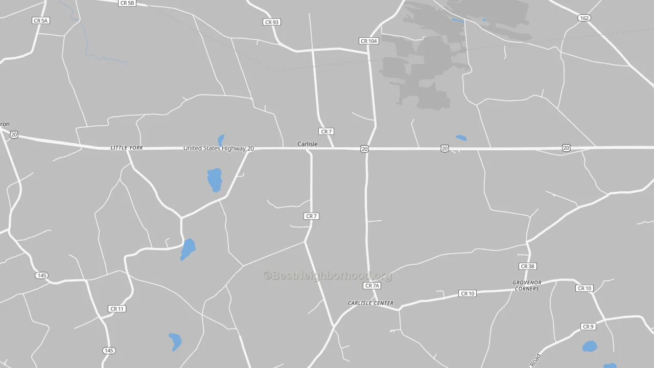 Transit Grade map of Carlisle, NY