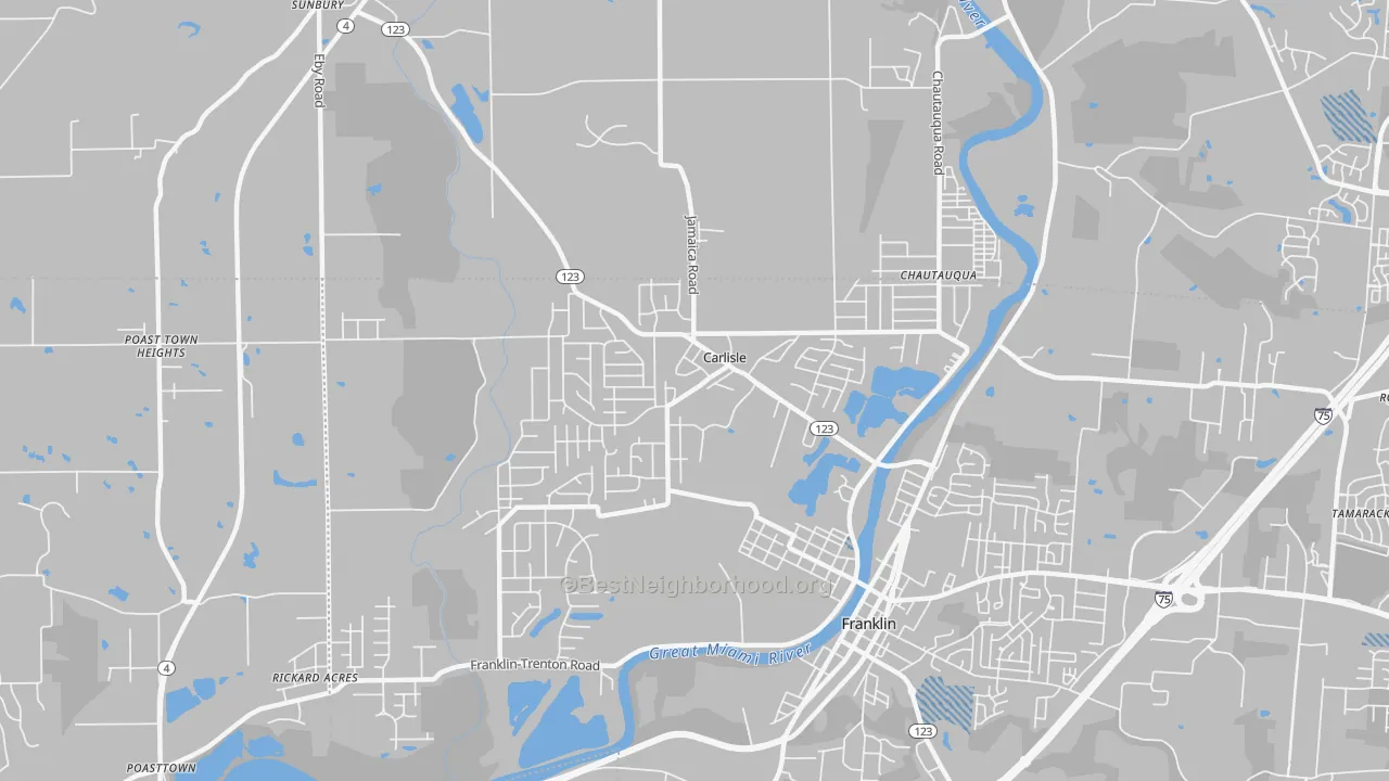 Transit Grade map of Carlisle, OH