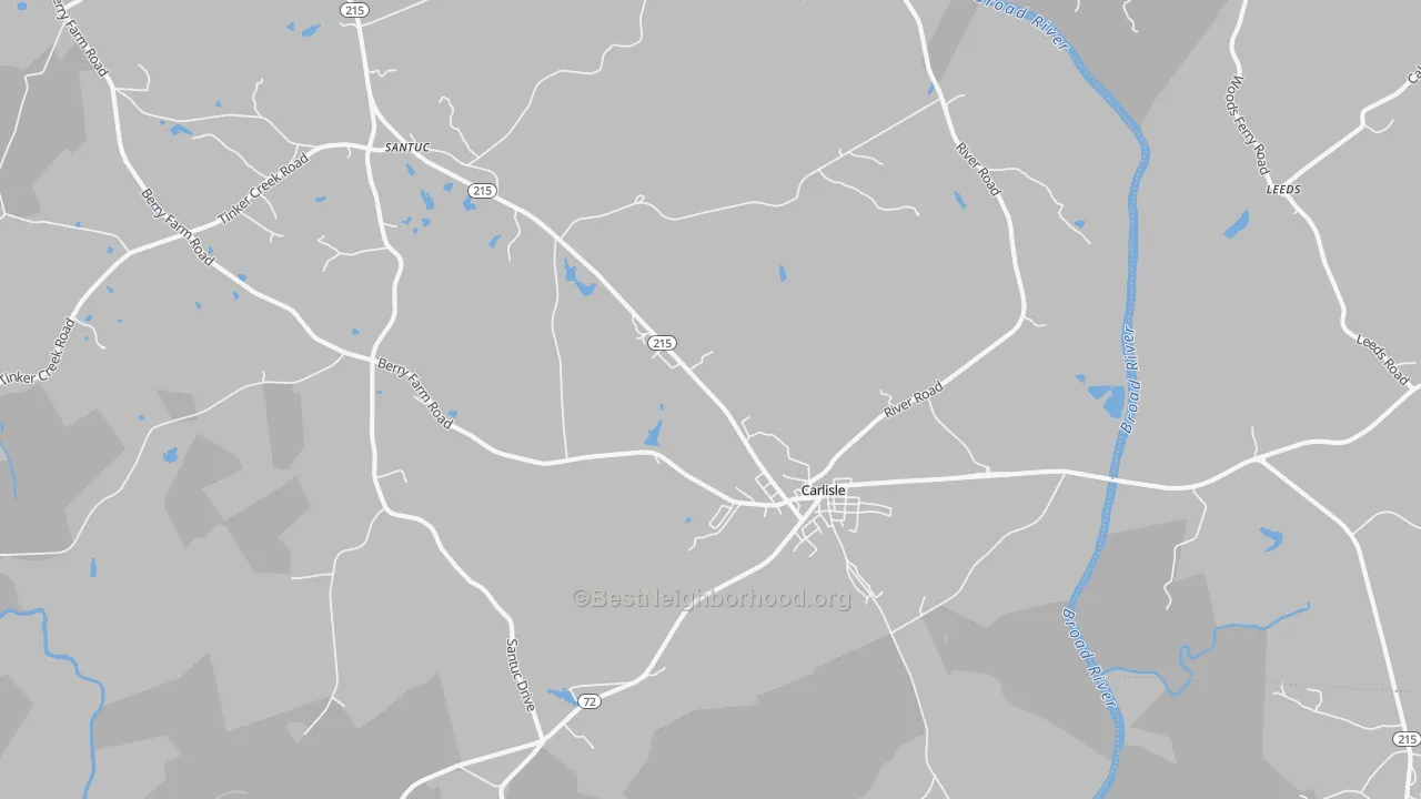 Transit Grade map of Carlisle, SC