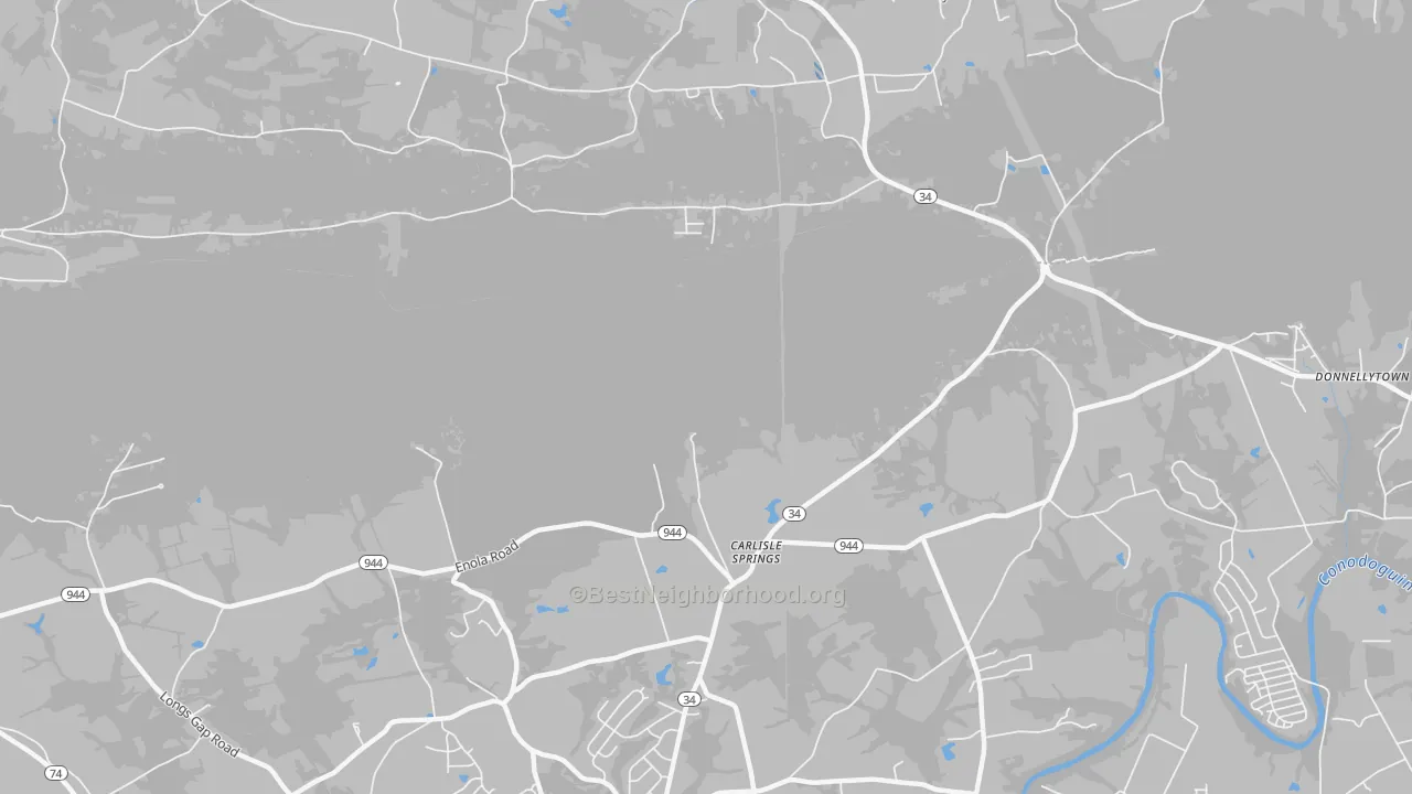 Transit Grade map of Carlisle Springs, PA