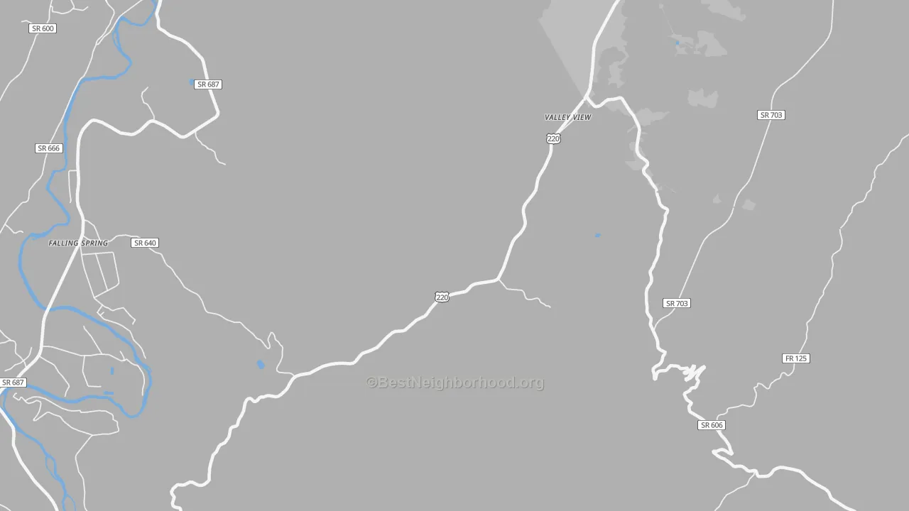 Transit Grade map of Carloover, VA
