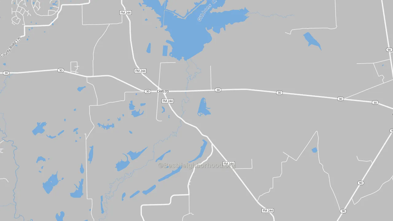 Transit Grade map of Carlos, TX