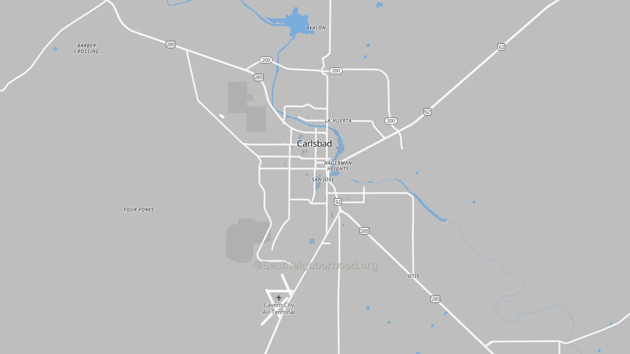 Transit Grade map of Carlsbad, NM