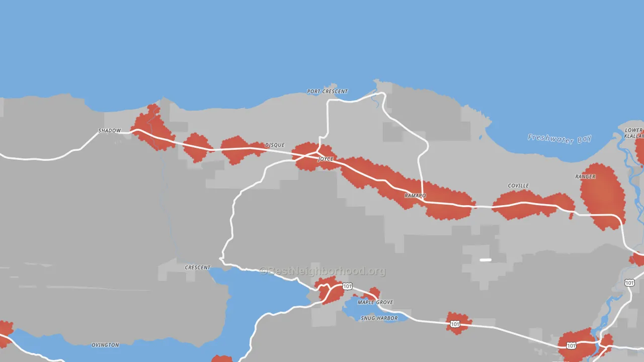 Transit Grade map of Carlsborg, WA