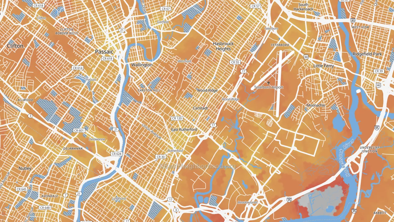 Transit Grade map of Carlstadt, NJ