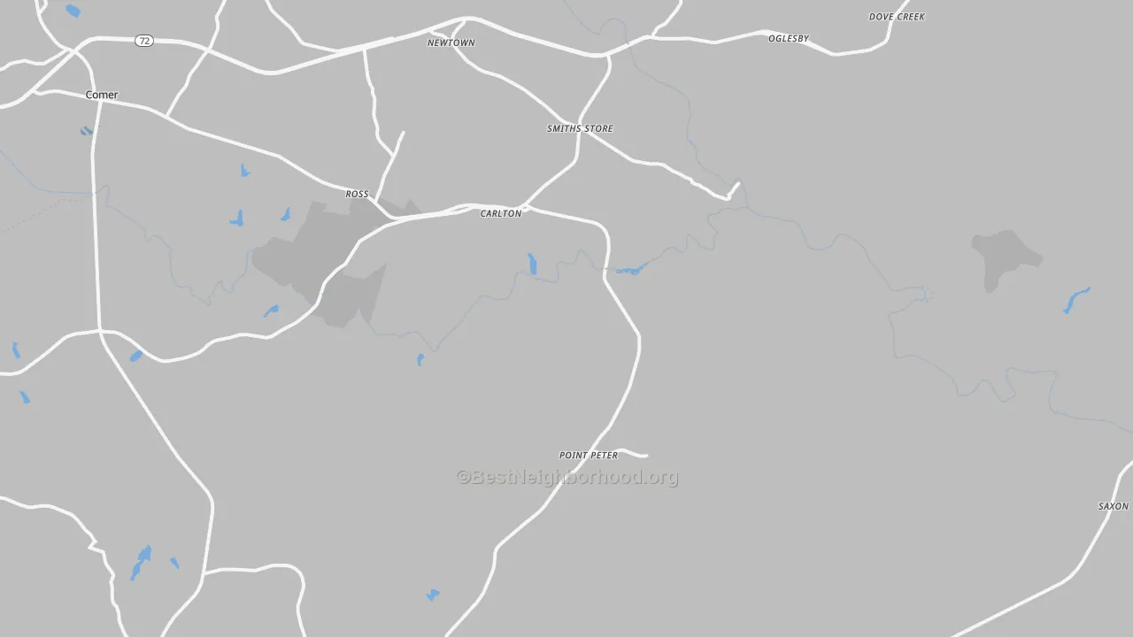 Transit Grade map of Carlton, GA