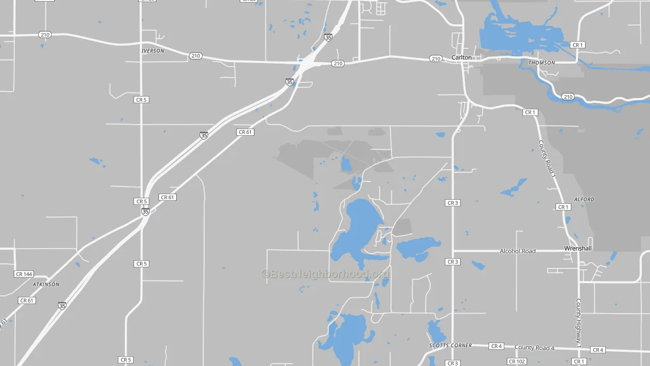 Transit Grade map of Carlton, MN