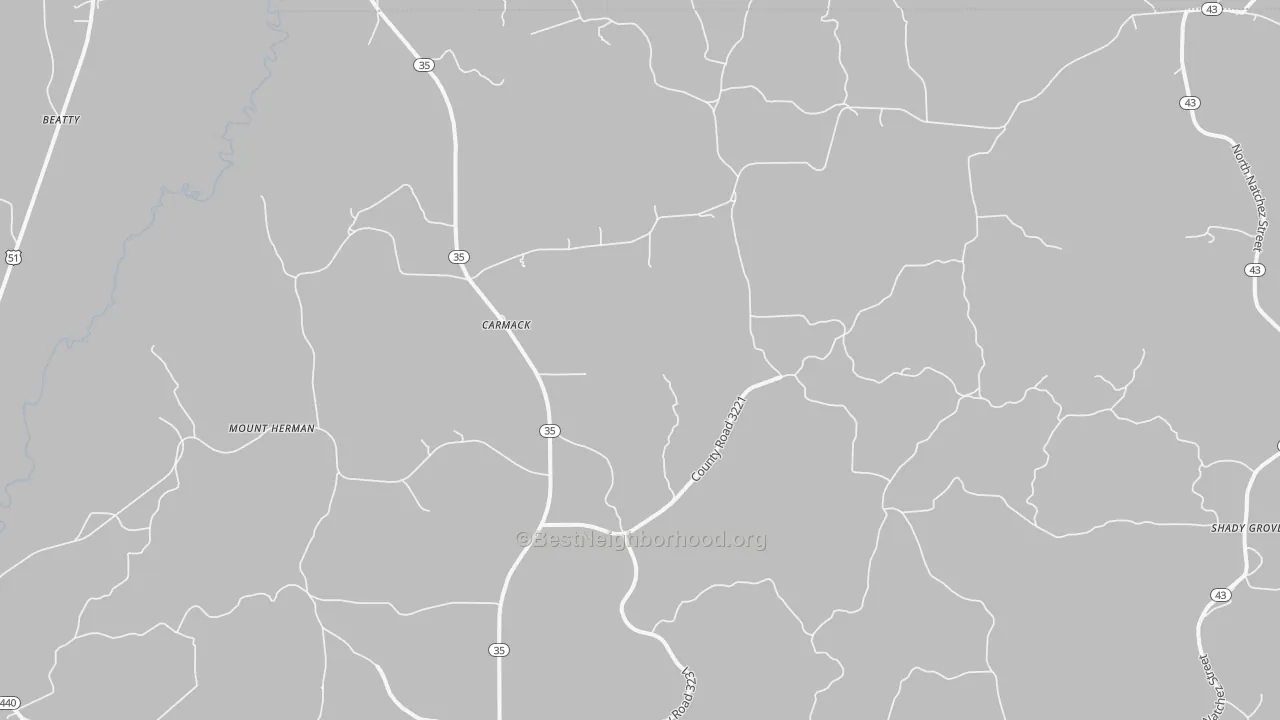 Transit Grade map of Carmack, MS