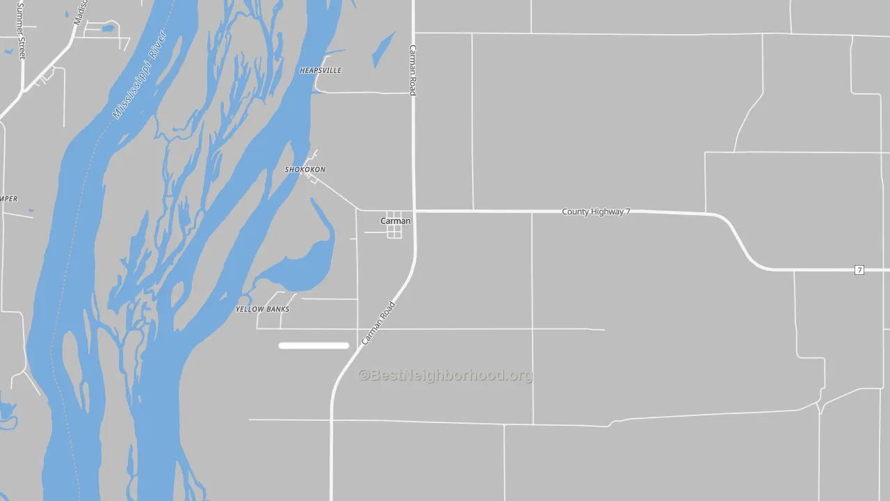 Transit Grade map of Carman, IL