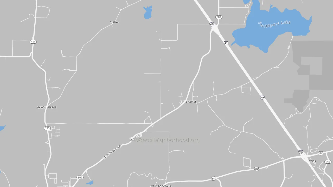 Transit Grade map of Carmel, LA