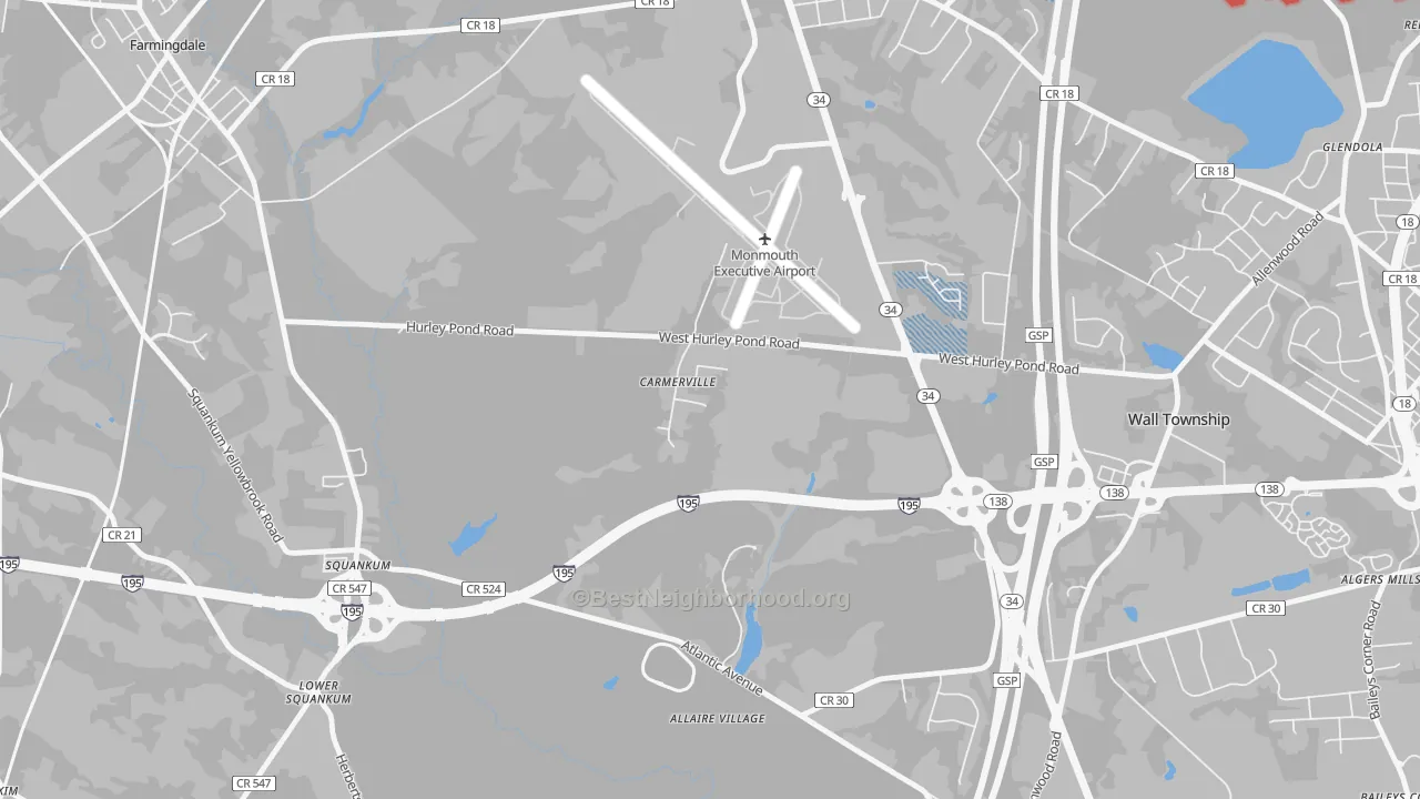 Transit Grade map of Carmerville, NJ